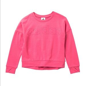 Adidas Linear Crew Sweatshirt for Girls Youth Large 14 CM0460